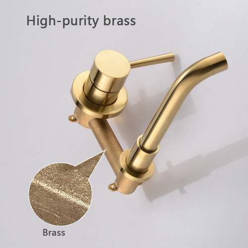 Wall Mounted Faucet Single Handle Bathroom Faucet With Drain Assembly 